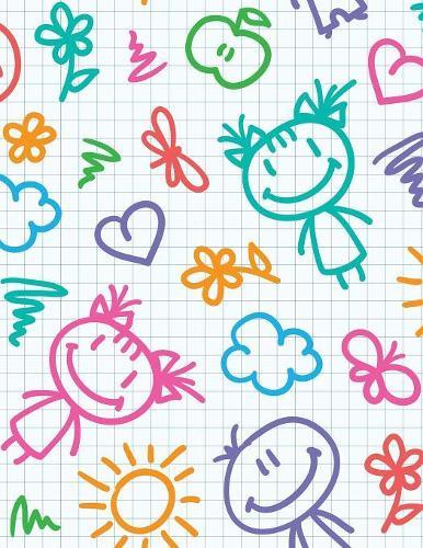 Graph Paper Notebook: Quad Ruled Graphing Paper, 200 Pages, Colorful Kids Doodle Art (8.5x11)
