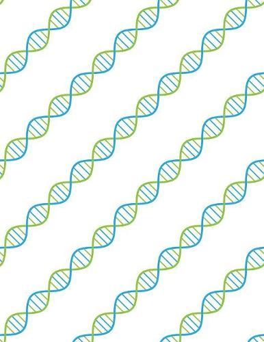 Graph Paper Notebook: Quad Ruled Graphing Paper, 200 Pages, Blue Green Spiral DNA (8.5x11)