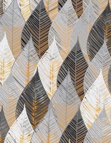 Graph Paper Notebook: Quad Ruled Graphing Paper, 200 Pages, Abstract Gray Foliage (8.5x11)