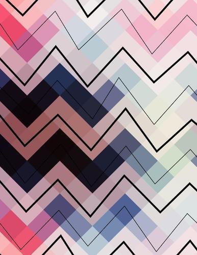 Graph Paper Notebook: Quad Ruled Graphing Paper, 200 Pages, Geometric Pink Chevron (8.5x11)