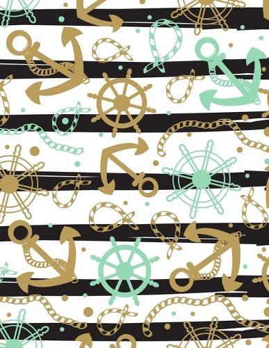 Graph Paper Notebook: Quad Ruled Graphing Paper, 200 Pages, Abstract Marine Pattern (8.5x11)