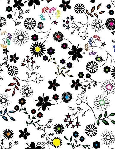 Graph Paper Notebook: Quad Ruled Graphing Paper, 200 Pages, Cute Floral Pattern (8.5x11)