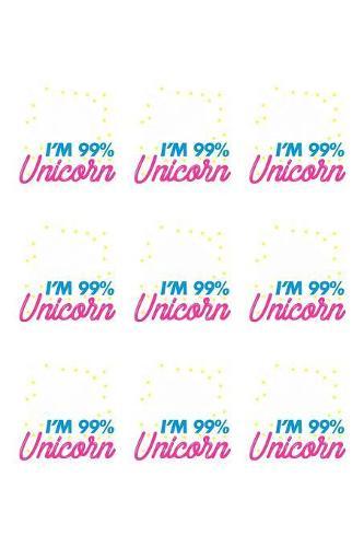 I'm 99% Unicorn: Notebook for school