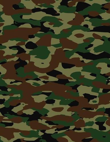 Graph Paper Notebook: Quad Ruled Graphing Paper, 200 Pages, Green Military Camouflage (8.5x11)