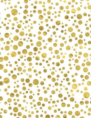 Graph Paper Notebook: Quad Ruled Graphing Paper, 200 Pages, White and Gold Pattern (8.5x11)