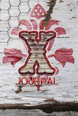 X Journal: Letter X Initial Monogram Lined Notebook