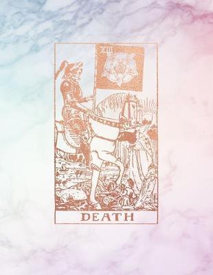 Death: Bullet Journal - 8.5 x 11 A4 Notebook - Pastel Hue - Rainbow Marble and Gold Design - Dot Grid Notebook