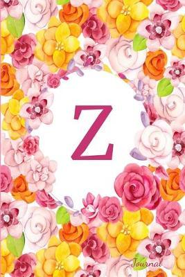 Z Journal: Beautiful Flower Bouquet, Monogram Initial Letter Z Lined Diary Notebook