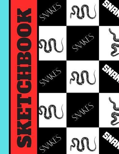 Sketchbook: Snakes on Black White Chess Board Art Gift - Snake Sketchbook for Boys and Kids