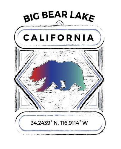 Big Bear Lake California: Notebook For Camping Hiking Fishing and Skiing Fans. 7.5 x 9.25 Inch Soft Cover Notepad With 120 Pages Of College Ruled Paper For Note Taking.