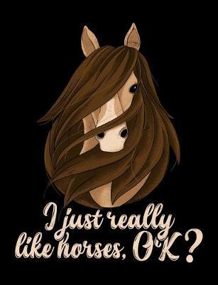 I Just Really Like Horses OK?: Wide Ruled Composition Notebook, Diary or Journal for School, Work, or Journaling