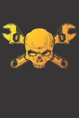 Notebook for car auto mechanic tuner and racer skull fire: Dot Dotted Grid Funny Notebook Diary Journal vintage Oldtimer engine fix garage Lover school torque Gift For Men & Women (6  x 9  100 Pages) drag diesel speed collector wrench