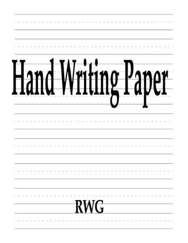 Hand Writing Paper: 200 Pages 8.5"" X 11""