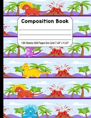 Composition Book Dot Grid: Journal Notebook for School Home or Work, Multicolor Hearts