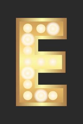 E: Monogram Gold Initial Letter E Notebook: Lined Journal To Write In