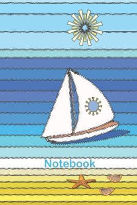 Dog and Yacht Summer Beach Scene Notebook: A lovely boating and ocean designed cover to brighten your day. Each page is headed up with Subject and Date boxes to easily organise and reference your notes.