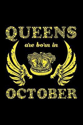 Queens Are Born In October: Blank Lined Journal For Queens With October Birthdays, Chalkboard Cover