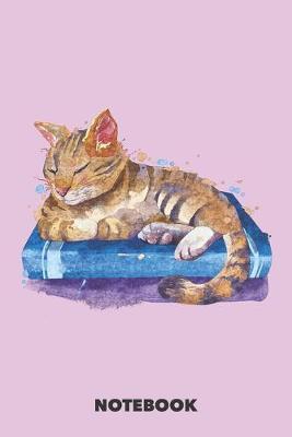 Notebook: Notebook with Cat 6 x 9 inch blank -- 120 pages -- Cute Kitten - Watercolor - Notebook - Notepad - Journal - Scratchpad - Diary - Planner