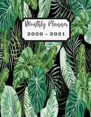 2020-2021 Planner Monthly: 2 Years Planner Calendar Personalized January 2020 up to December 2021 Contains extra lined pages to record notes, with Green Flower