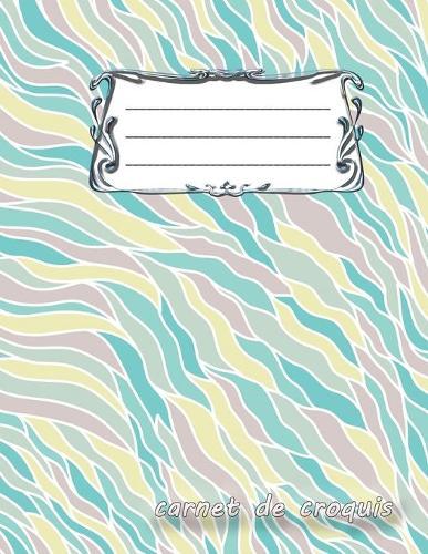 carnet de croquis: Bloc-notes vierge - Format A4 - 112 pages - Bloc-notes avec registre - Ideal comme agenda, carnet de croquis, carnet de croquis, carnet a dessin ou cahier a colorier vide - Wave design 1