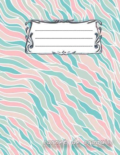 carnet de croquis: Bloc-notes vierge - Format A4 - 112 pages - Bloc-notes avec registre - Ideal comme agenda, carnet de croquis, carnet de croquis, carnet a dessin ou cahier a colorier vide - Wave design 2
