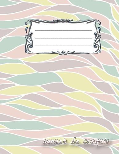 carnet de croquis: Bloc-notes vierge - Format A4 - 112 pages - Bloc-notes avec registre - Ideal comme agenda, carnet de croquis, carnet de croquis, carnet a dessin ou cahier a colorier vide - Wave design 4