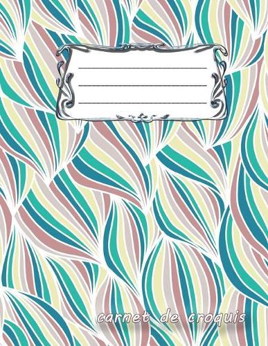 carnet de croquis: Bloc-notes vierge - Format A4 - 112 pages - Bloc-notes avec registre - Ideal comme agenda, carnet de croquis, carnet de croquis, carnet a dessin ou cahier a colorier vide - Wave design 6