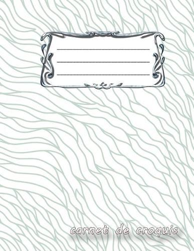 carnet de croquis: Bloc-notes vierge - Format A4 - 112 pages - Bloc-notes avec registre - Ideal comme agenda, carnet de croquis, carnet de croquis, carnet a dessin ou cahier a colorier vide - Wave design 3
