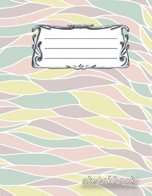 sketchbook: Notebook blank A4 format 112 pages Notebook with register Ideal as diary, sketchbook, sketchbook, drawing book or empty colouring book Wave design 4