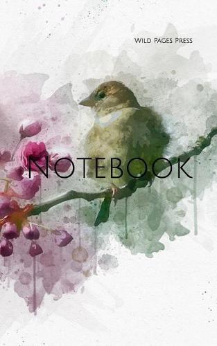 Notebook: bird branch set sparrow fluff feather feathers angel birds beak seed pellets cage perch