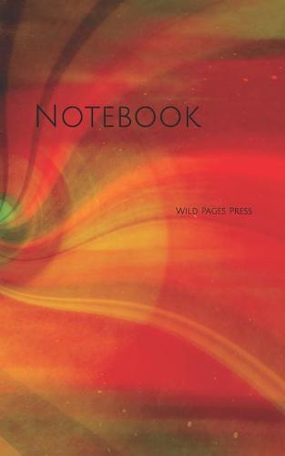 Notebook: Wave Watercolor Spiral Orange Green Blue Red White Black Brown Pink Purple Mauve Yellow