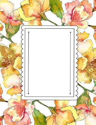 Watercolor Yellow Alstroemeria Flower Composition Book: Peruvian Lily or Lily of the Incas College Ruled 7.44 X 9.69  Softcover Notebook Gift Journaling Lists Doodling Brainstorming Meditation Prayer Writers