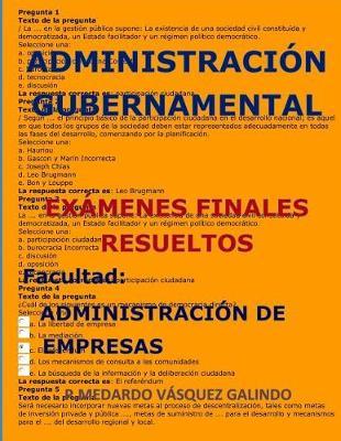 Administraci n Gubernamental-Ex menes Finales Resueltos: Facultad: Administraci n de Empresas