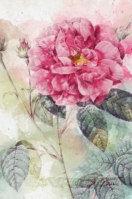 Rosa Gallica Officinalis: Floral Notebook with Flower Illustrations on Every Page