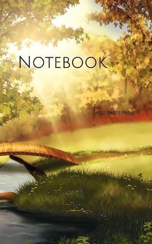 Notebook: Landscape nature summer forest bridge river cute