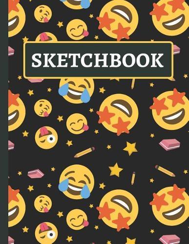 Sketchbook: Large Kids Emoji Sketchbook for Drawing and Doodling