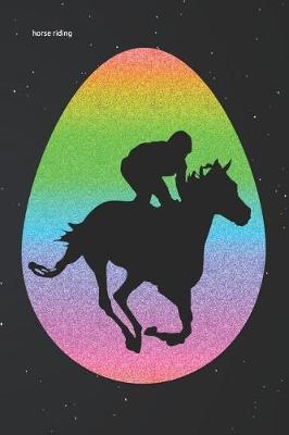 Horse Riding: Bunny Easter Egg Equestrian Happy Bunny Easter Eggs Lined Notebook and Journal Composition Book Diary Gift