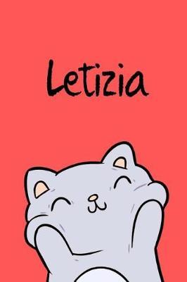 Letizia: Din A5 - 110 Blanko Seiten - Mein Malbuch - Personalisierter Kalender - Vornamen - Sch nes Notizbuch - Notizblock Rot - Kinderbuch - Jugendbuch - Organizer - Malblock Mit Namen