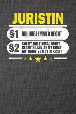Juristin 1 Ich Habe Immer Recht 2 Sollte Ich Einmal Nicht Recht Haben, Tritt Ganz Automatisch 1 in Kraft: Punktiertes Notizbuch Mit 120 Seiten Zum Festhalten Fur Alle Notizen, Termine, Listen Und Vieles Mehr - Ebenfalls Eine Tolle Geschenkidee