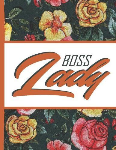 Flower Bloom: Boss Lady Watercolor Rose Flower Bloom Vintage Foral Composition Notebook College Students Wide Ruled Line Paper 8.5x11 Inspirational Gifts for Woman Nature Lovers Gentle Spirits