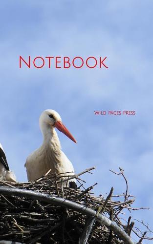 Notebook: Stork nest bird bill animal plumage