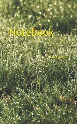 Notebook: Rush Grass Wet Green Dew Nature Garden