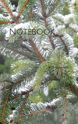Notebook: Winter spruce pine cone nature needles