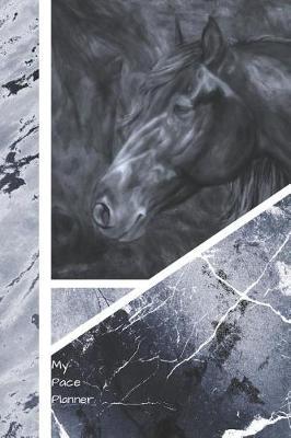 My Pace Planner: Black Stallion Horse Undated 12 Month Calendar Planner Journal for Animal Lovers