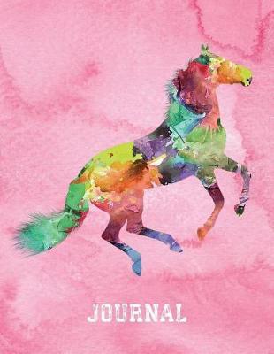Beautiful Rainbow Horse Journal: Large Blank Lined Notebook (8.5 X 11 College Ruled Composition Book, Notepad, Jotter) with 120 Pages for Writing in