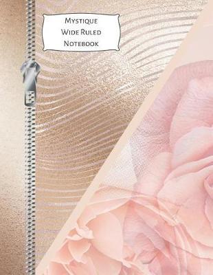 Mystique Wide Ruled Notebook: Rose Gold Floral Petals Composition Writing Notebook