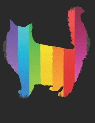 Cute Rainbow Cat Sketchbook with Blank Paper for Sketching, Drawing & Doodling