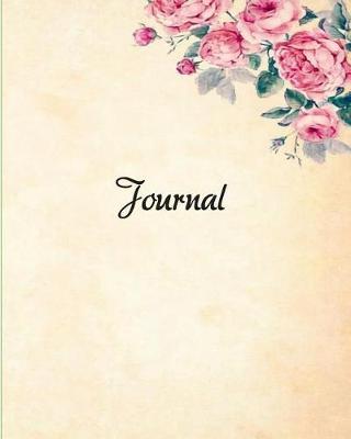 Floral Journal: 8 x 10 Lined Journal, discreet, pretty and useful as either journal or notebook.