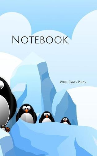Notebook: Penguin Antarctica ice cartoon animal blue