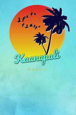 Kaanapali Hawaii: Cute Sunset Palm Tree Flock of Birds Surfing Beach Dotted Grid Bullet Journal Notebook - 100 Pages 6 X 9 Inches Log Book